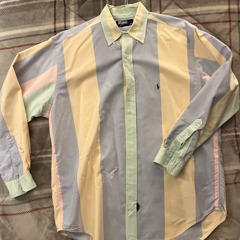 Polo Ralph Lauren Men’s Multi-colored Collared Dress Shirt NWOT